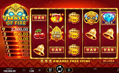 9 Masks of Fire Slot Mobile