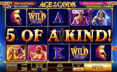 Age of the Gods Slot Progressive Jackpots