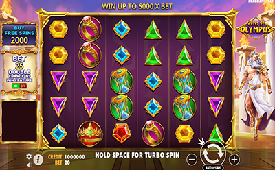 The Gates of Olympus Slot Game at the Casombie Canadian Online Casino