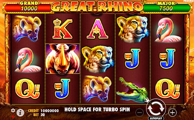 The Great Rhino Megaways Slot Game at the RollingSlots Canadian Online Casino