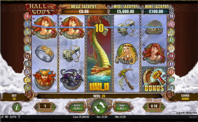 The Hall of Gods Slot Game at the Canadian Casoola Online Casino