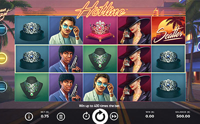 The Hotline Slot Game at the Wheelz Canadian Online Casino