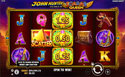 The John Hunter and the Tomb of the Scarab Queen Slot Game at the Betsafe Canadian Online Casino