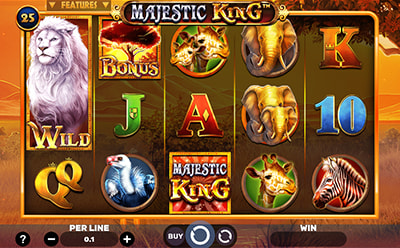 The Majestic King Slot Game at the Nine Casino Canadian Online Casino