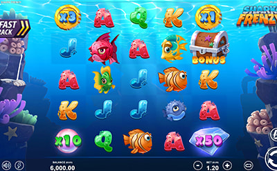 The Shark Frenzy Slot Game at the Wheelz Canadian Online Casino