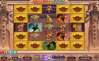 The Valley of the Gods Slot Game at the RollingSlots Canadian Online Casino